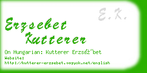 erzsebet kutterer business card